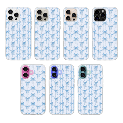 Blue Blushing Bows Clear Case Insert