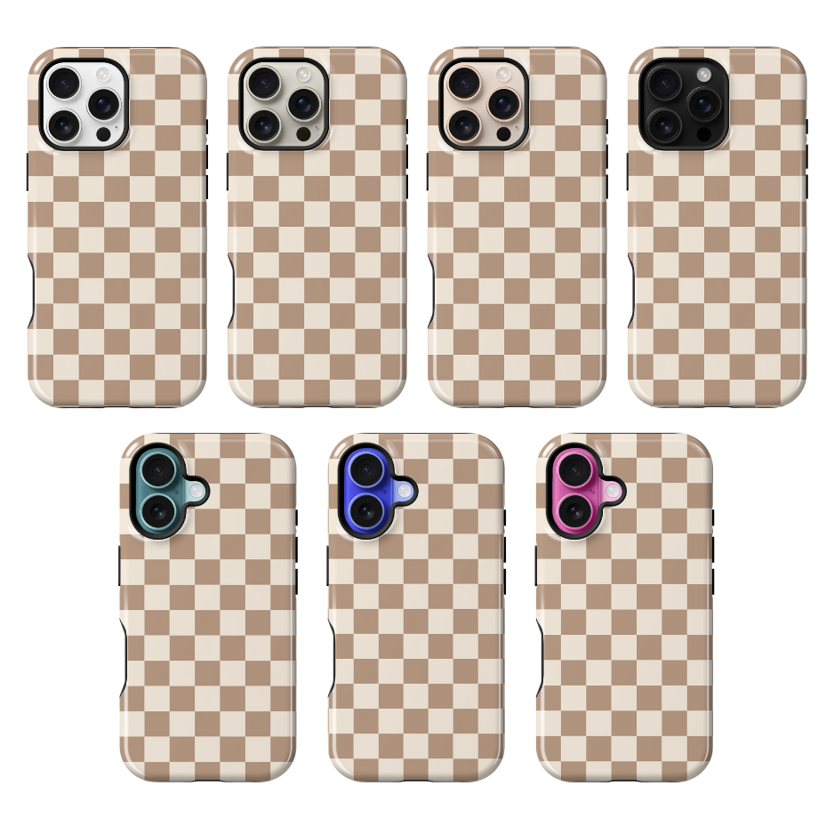 Chestnut Checkers II Phone Case