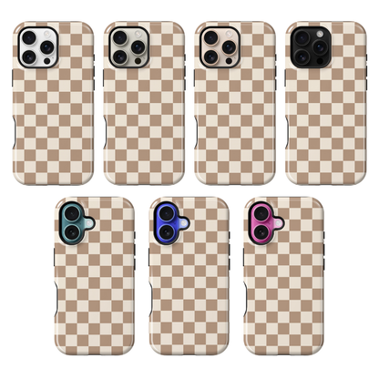 Chestnut Checkers II Phone Case