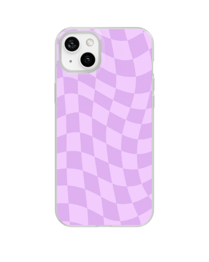 Lilac Wavy Checkers Clear Case Insert