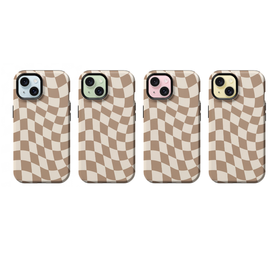 Chestnut Wavy Checkers II Phone Case