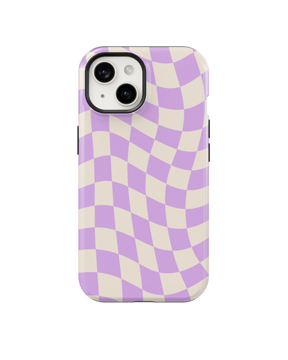 Lilac Wavy Checkers II Phone Case