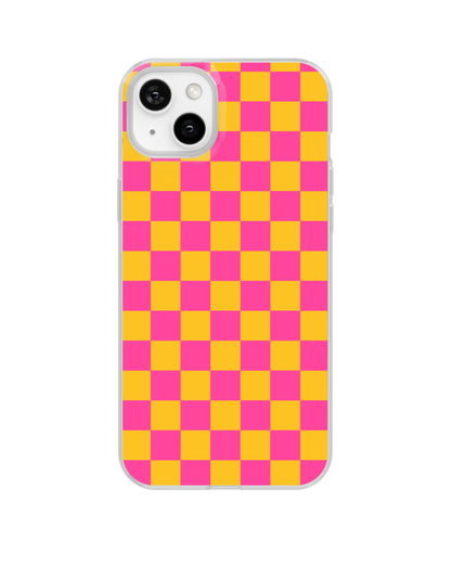 Pink Lemonade Checkers Clear Case Insert