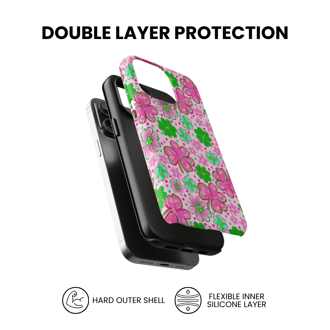 Pink Four-Leaf Frenzy Phone Case