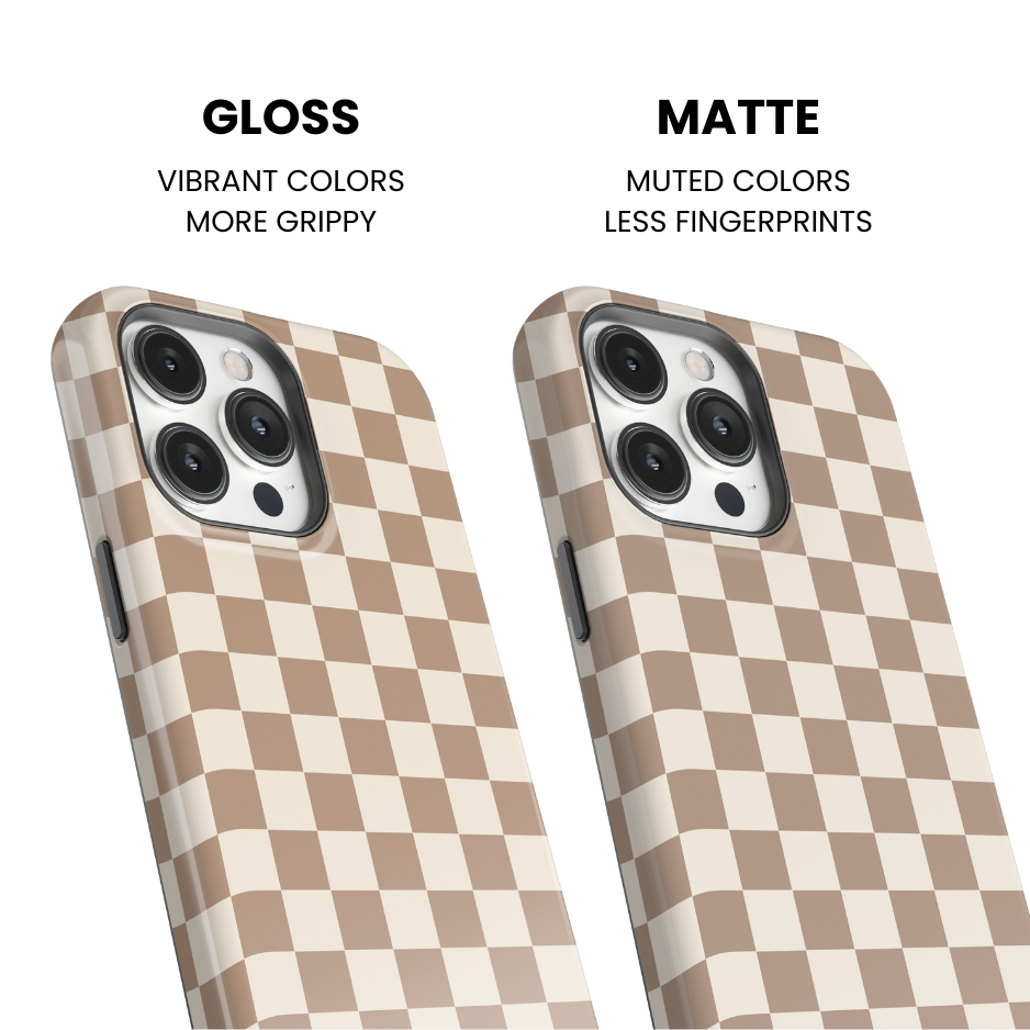 Chestnut Checkers II Phone Case