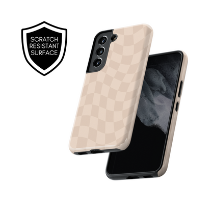 Almond Wavy Checkers Galaxy Case