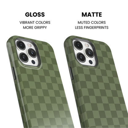 Moss Checkers Phone Case