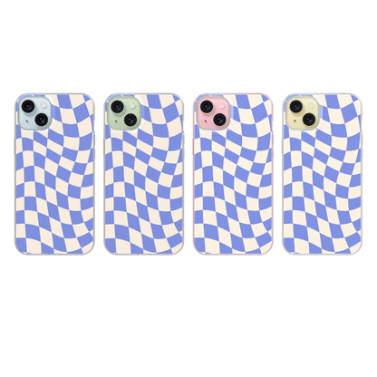 Bluebell Wavy Checkers II Clear Case Insert