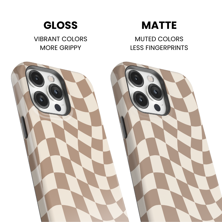 Chestnut Wavy Checkers II Phone Case