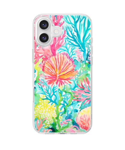 Watercolor Coral Clear Case Insert