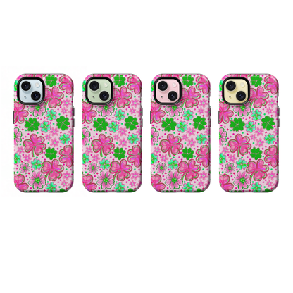 Pink Four-Leaf Frenzy Phone Case