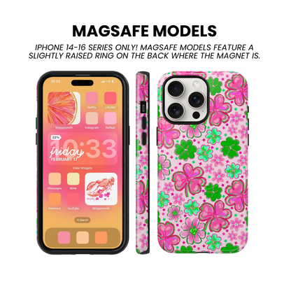 Pink Four-Leaf Frenzy Phone Case