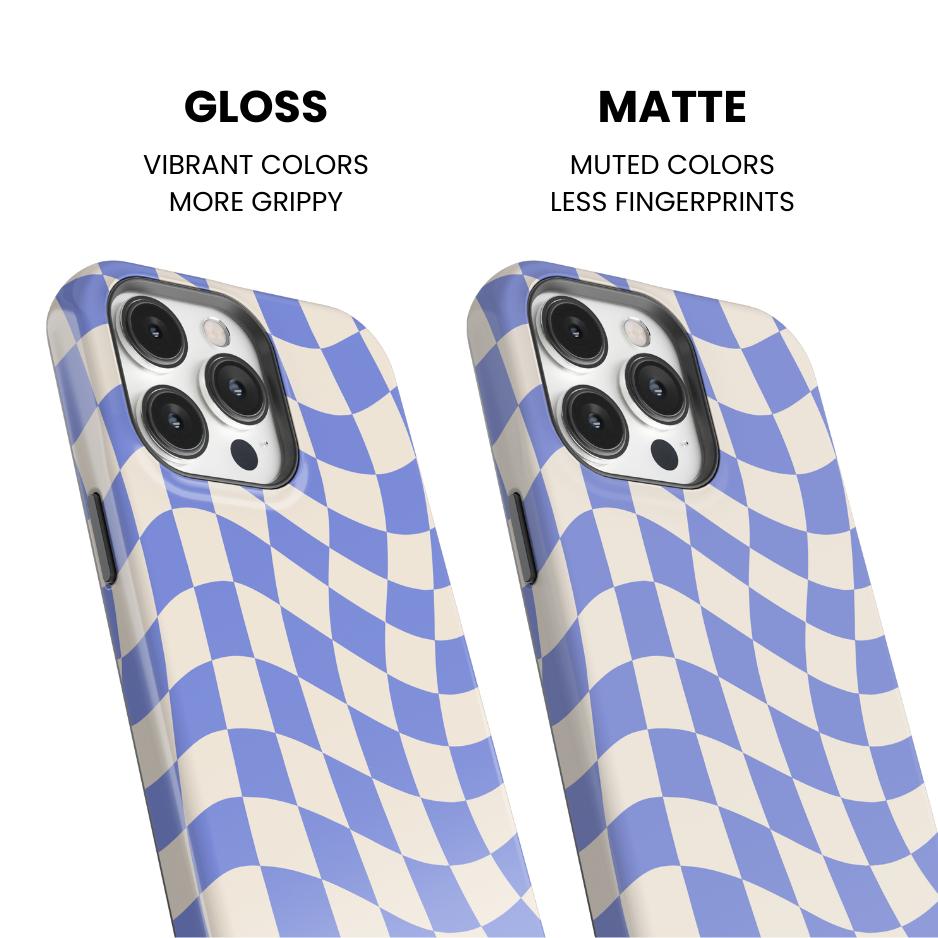 Bluebell Wavy Checkers II Phone Case