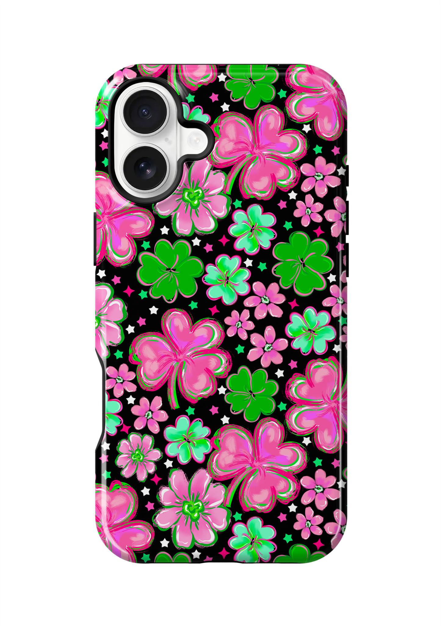 Black Four-Leaf Frenzy Phone Case