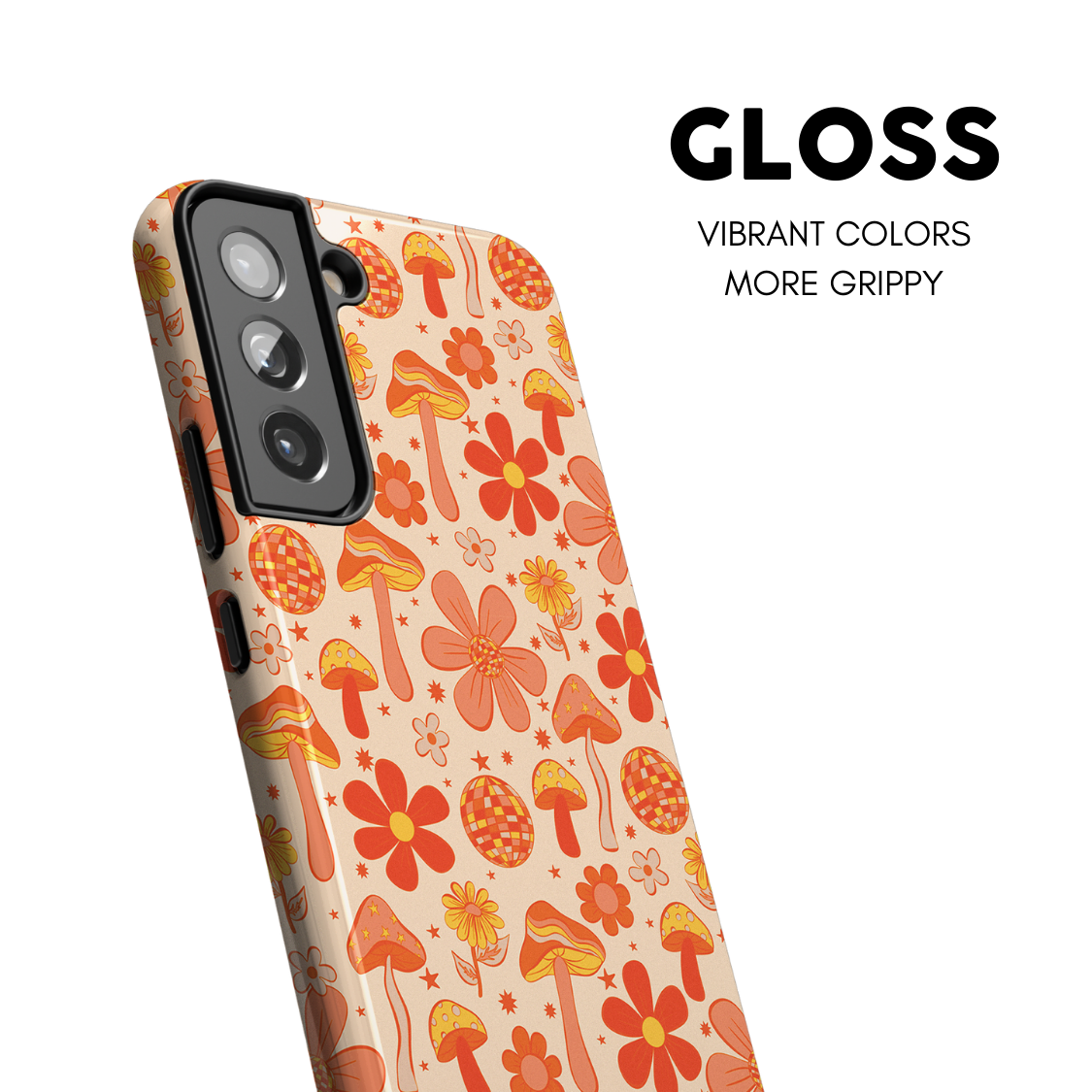 Orange Fungi Fantasia Galaxy Case