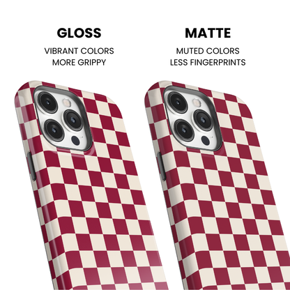 Black Cherry Checkers II Phone Case