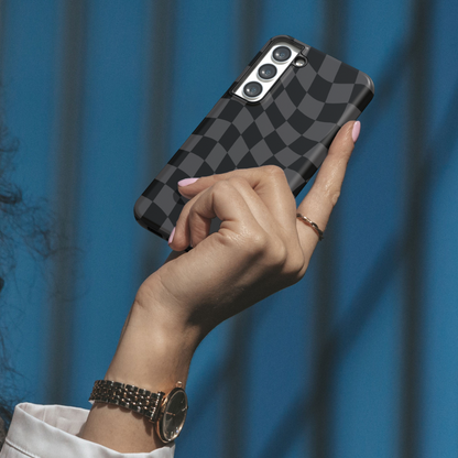 Onyx Wavy Checkers Galaxy Case