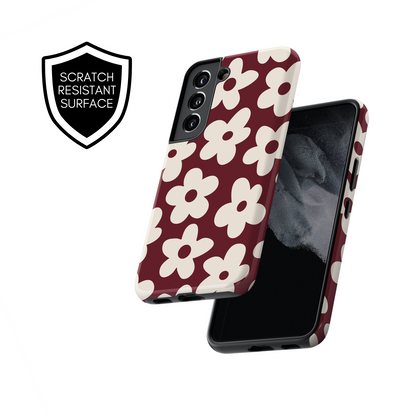 Black Cherry Big Blooms Galaxy Case