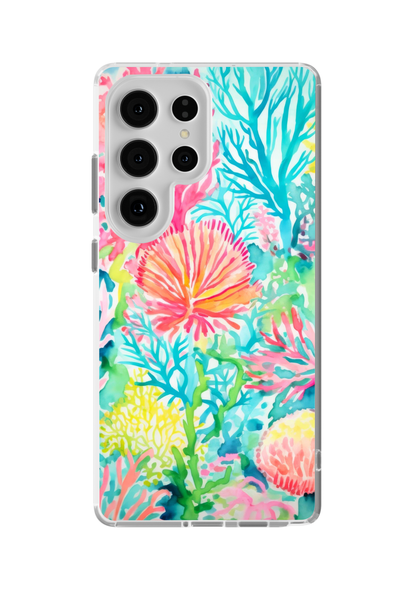 Watercolor Coral Clear Case Insert