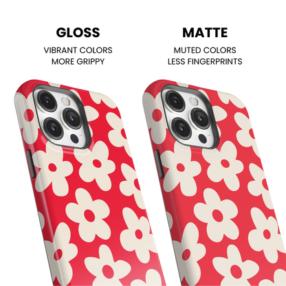 Vermillion Big Blooms Phone Case