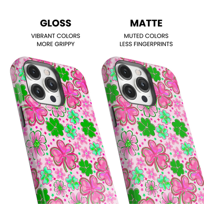 Pink Four-Leaf Frenzy Phone Case