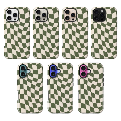 Moss Wavy Checkers II Phone Case