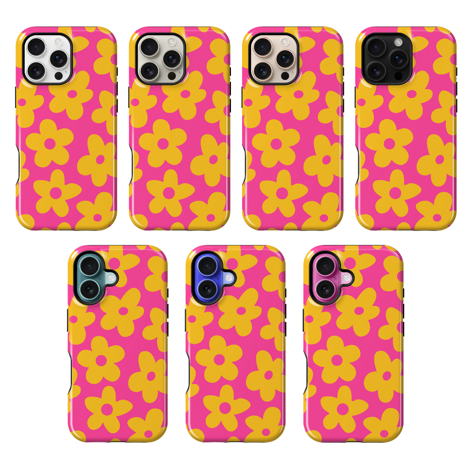 Pink Lemonade Big Blooms Phone Case