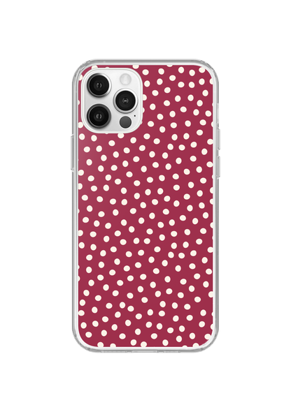 Black Cherry Dots Clear Case Insert