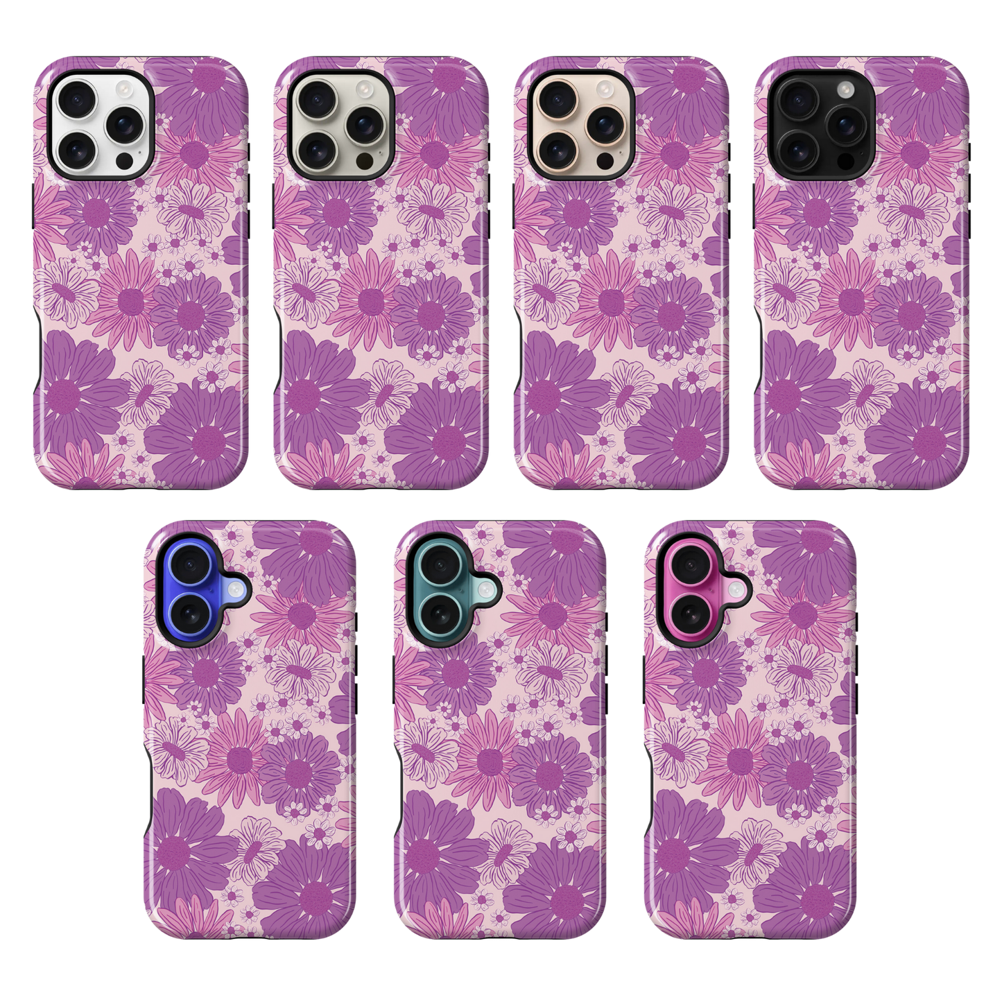 Purple Summer Blooms Phone Case