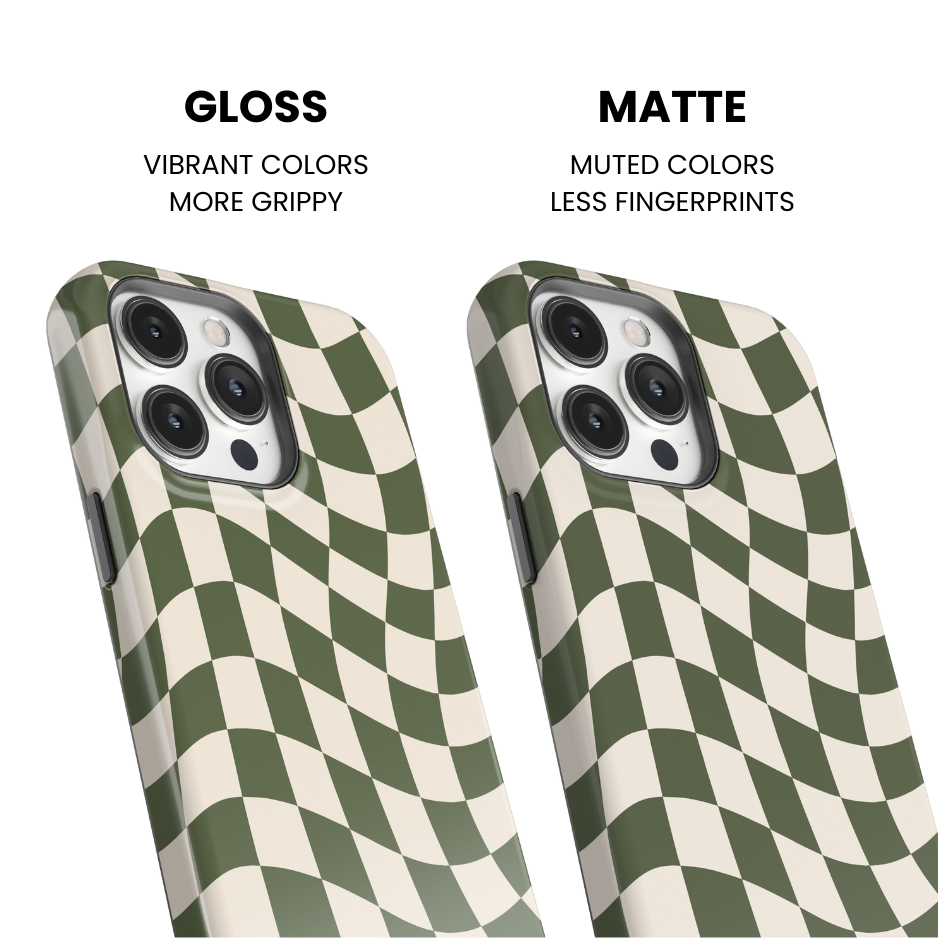 Moss Wavy Checkers II Phone Case