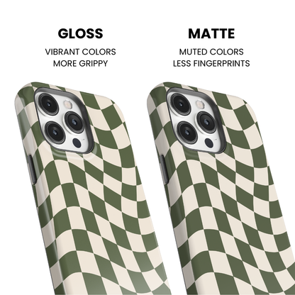 Moss Wavy Checkers II Phone Case