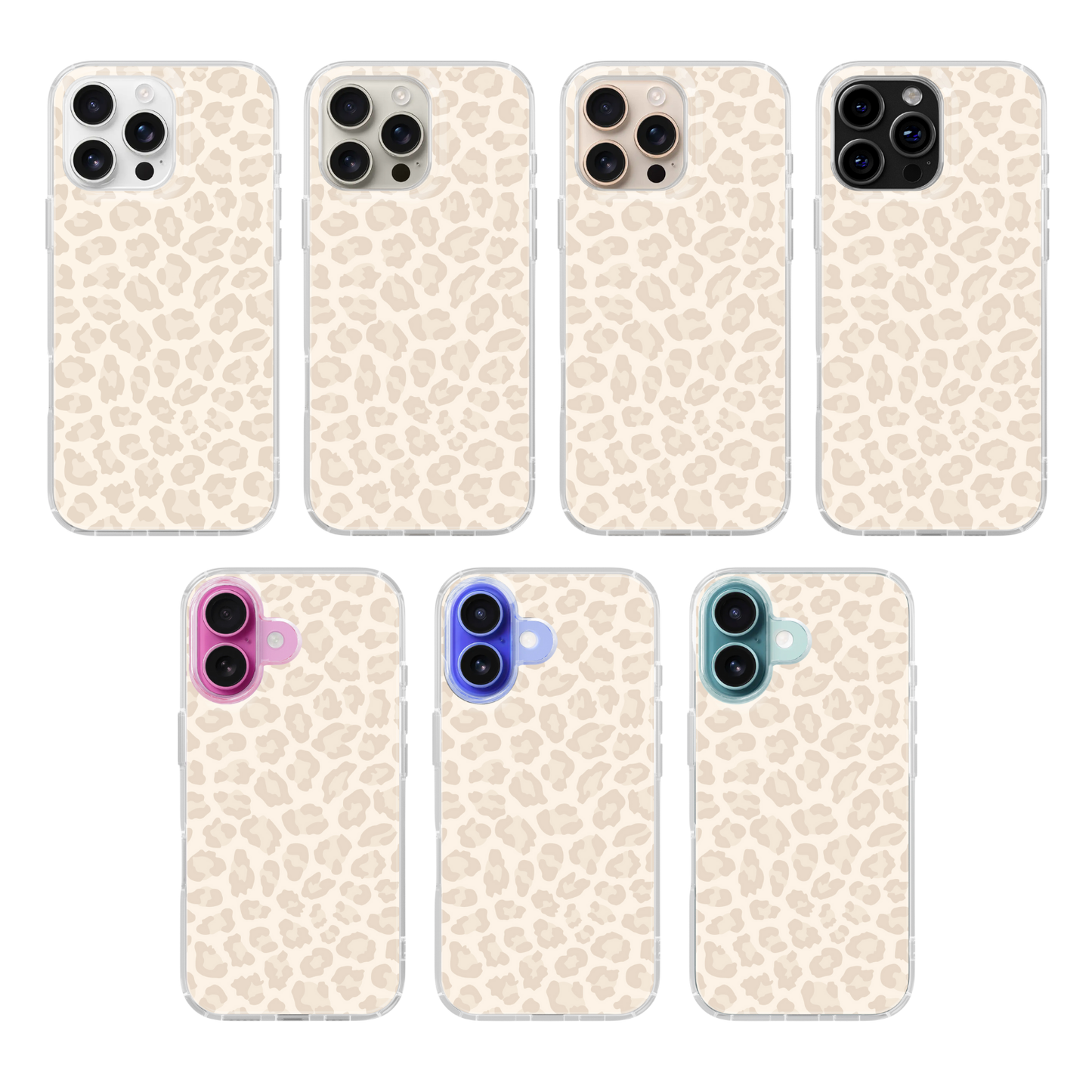 Vanilla Milkshake Leopard Clear Case Insert