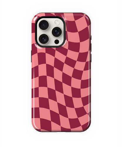 Love Wavy Checkers Phone Case