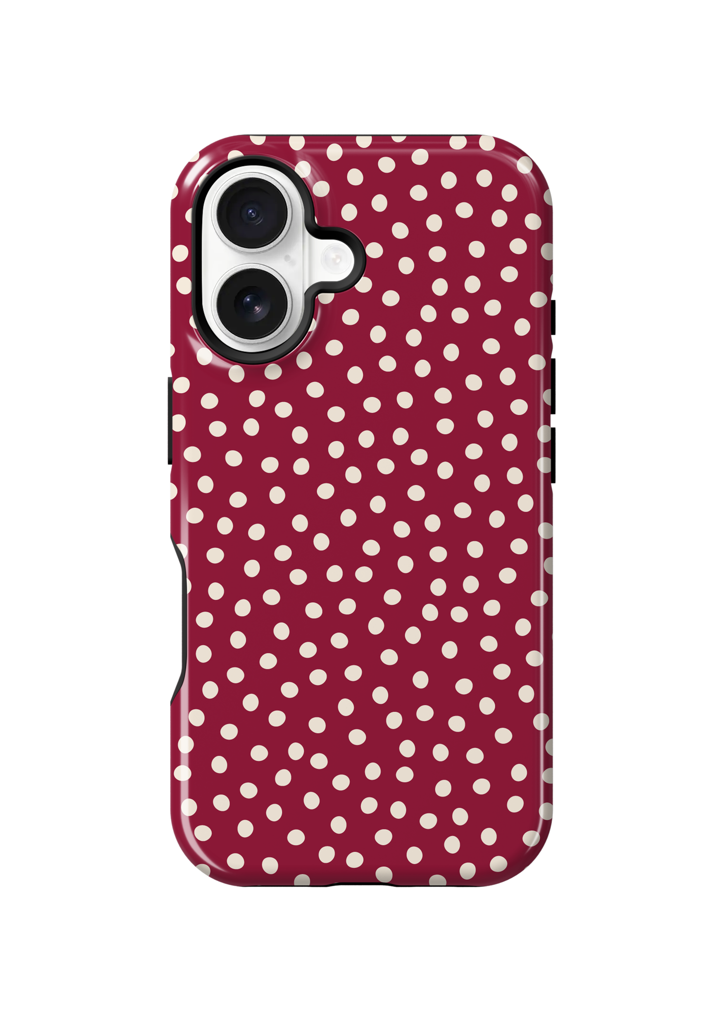 Black Cherry Dots Phone Case