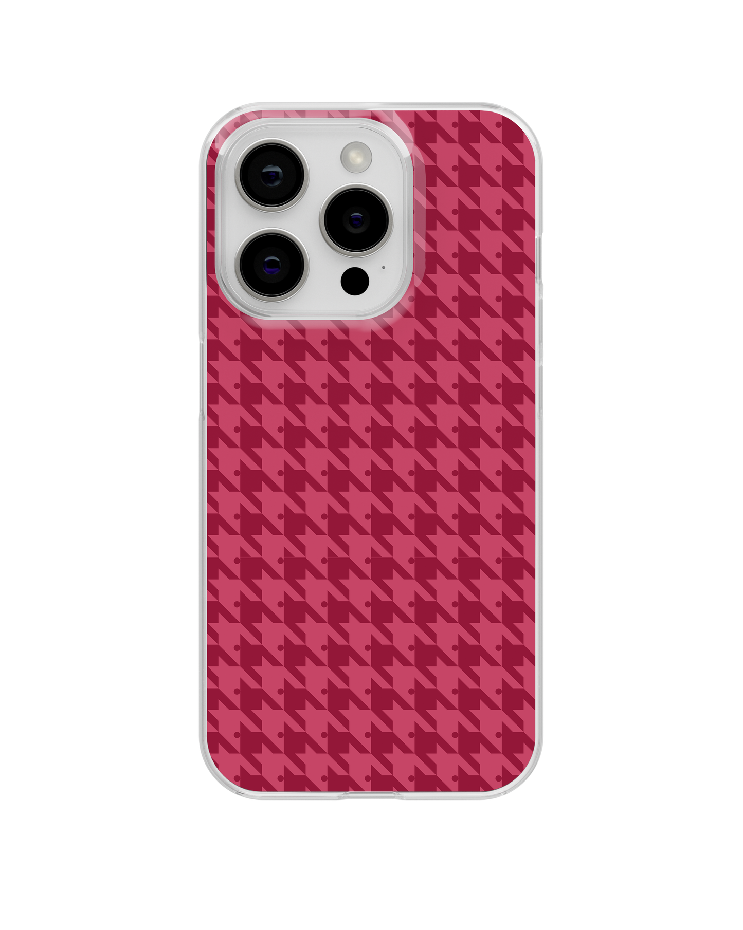 Black Cherry Houndstooth Clear Case Insert