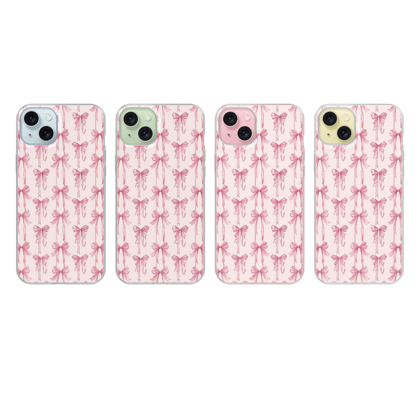 Pink Blushing Bows Clear Case Insert