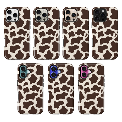 Espresso Cow Print Phone Case