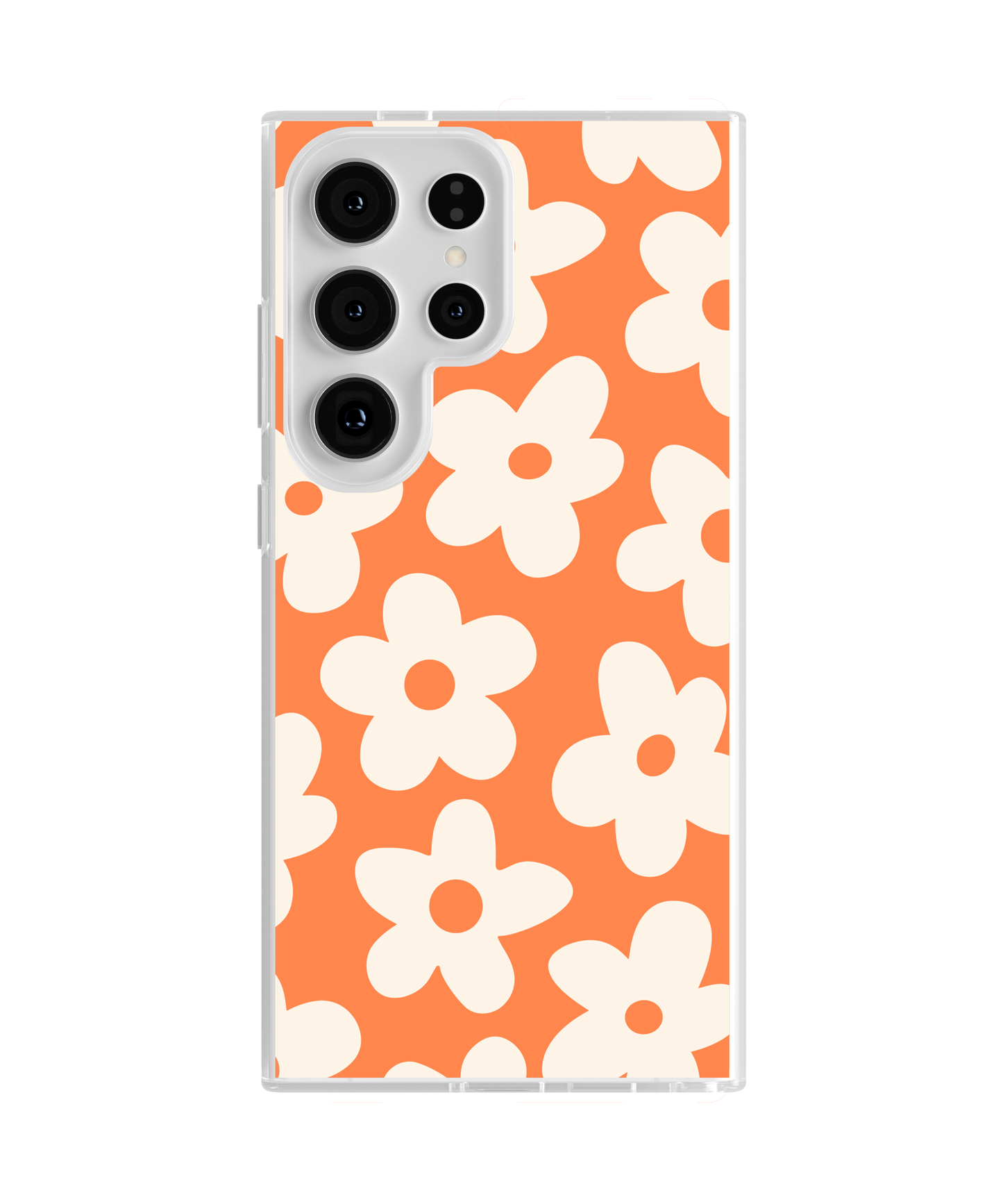 Tangerine Big Blooms Clear Case Insert