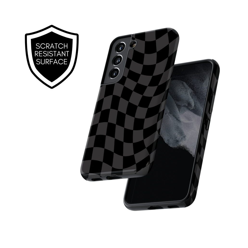 Onyx Wavy Checkers Galaxy Case