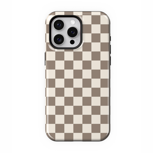 Chestnut Checkers II iPhone Case