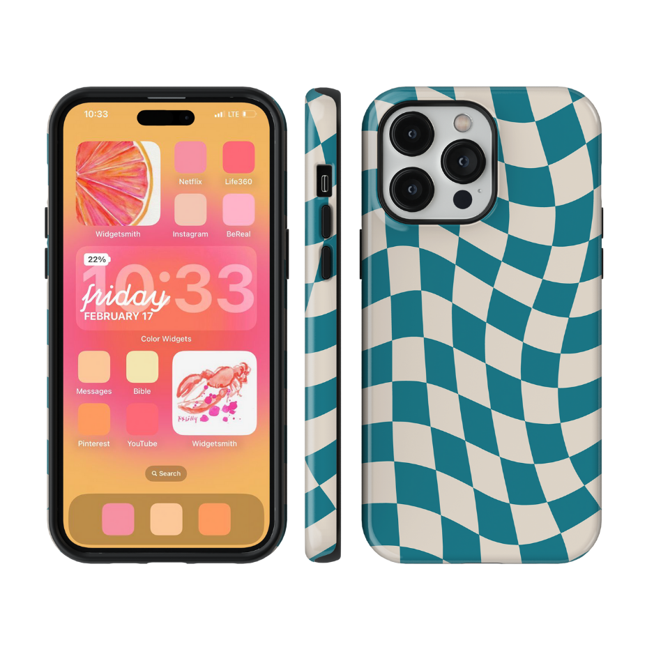 Mermaid Jewel Wavy Checkers II Phone Case