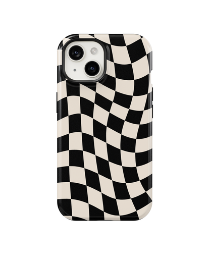 Onyx Wavy Checkers II Phone Case