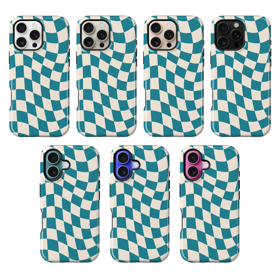 Mermaid Jewel Wavy Checkers II Phone Case