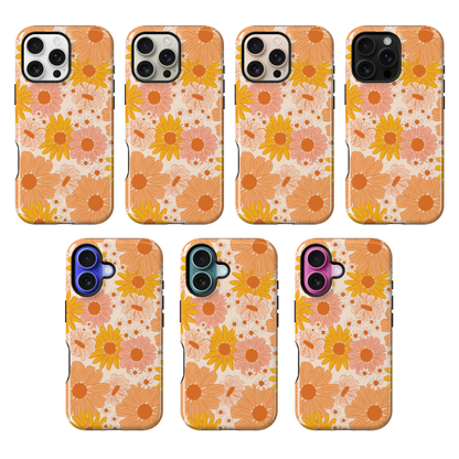 Orange Summer Blooms Phone Case