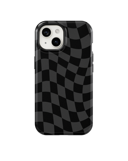 Onyx Wavy Checkers Phone Case