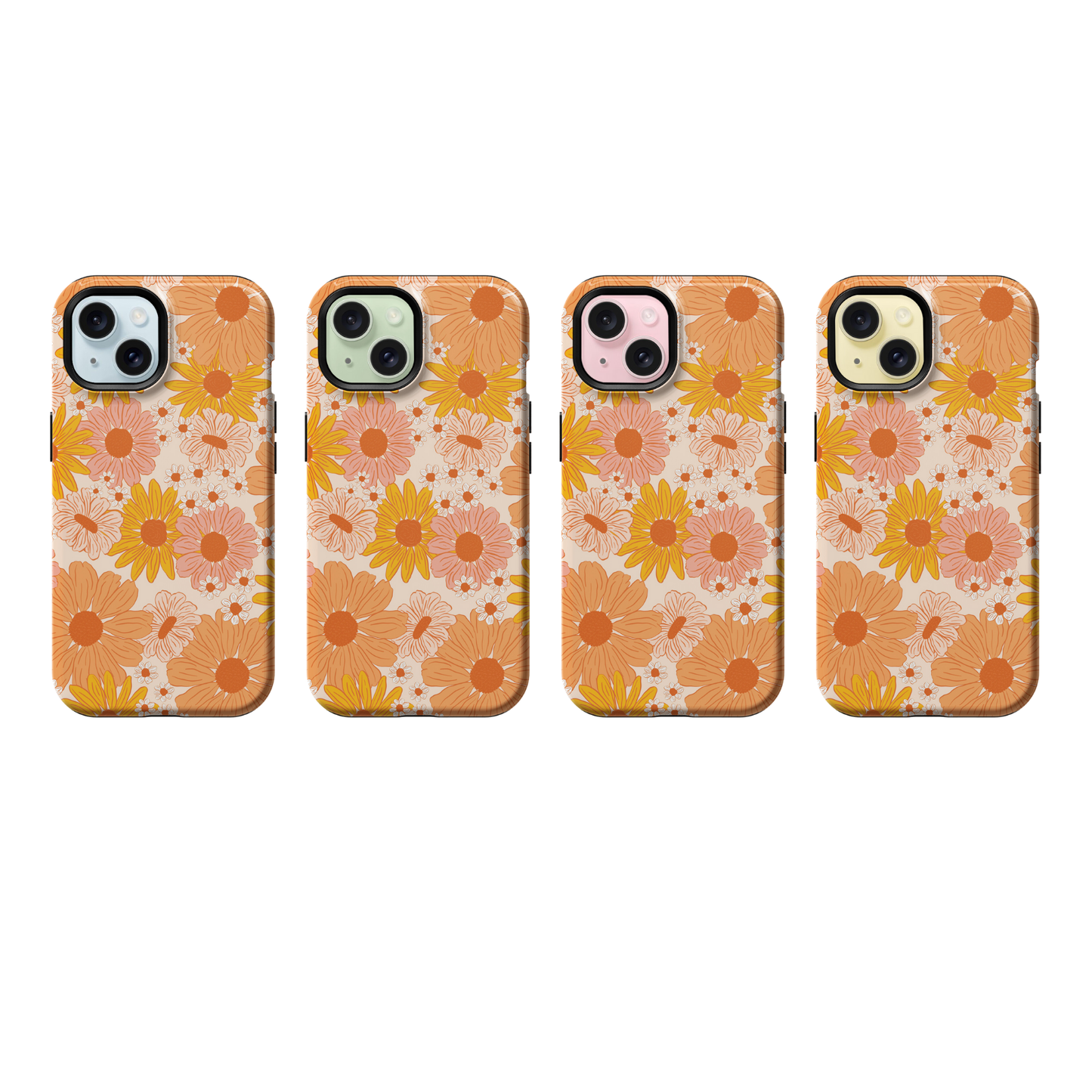 Orange Summer Blooms Phone Case