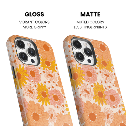 Orange Summer Blooms Phone Case