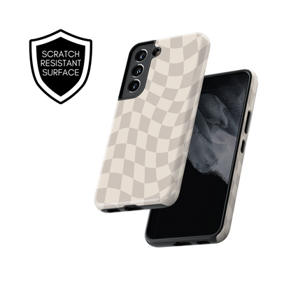 Vanilla Wavy Checkers II Galaxy Case