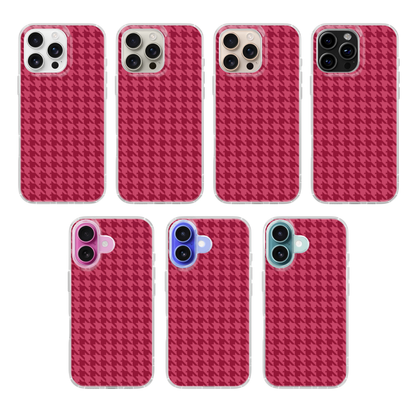 Black Cherry Houndstooth Clear Case Insert