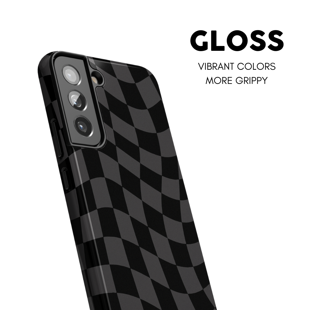 Onyx Wavy Checkers Galaxy Case